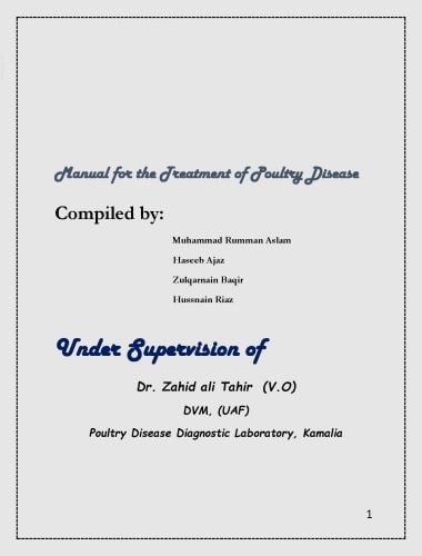 Manual for the treatment of poultry disease