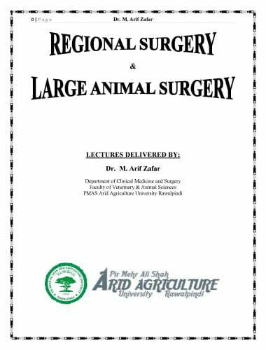 Regional Surgery or Large Animal Surgery Lectures | PDFLibrary