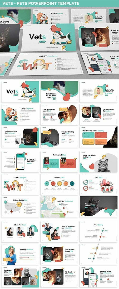 Vets pets powerpoint template